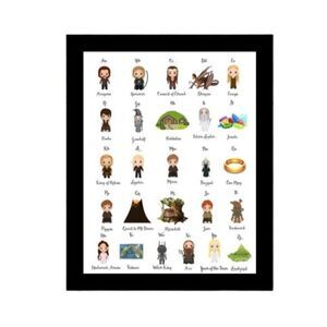 Lord of the Rings Alphabet Print